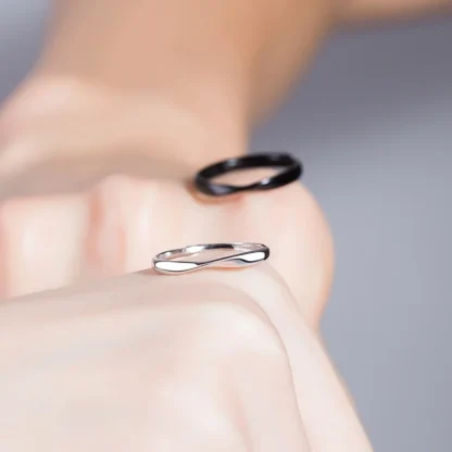 Minimalist Thin Ring with Twisted Design - Image 4
