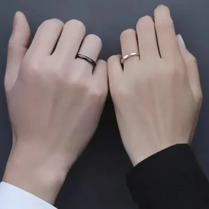 Adjustable Simple Ring with Geometric Design - Image 7