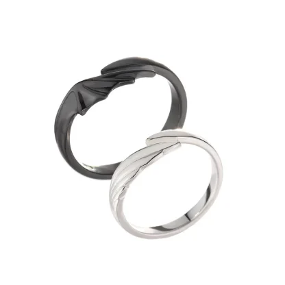 Modern Angel and Devil Couple Ring - Image 6