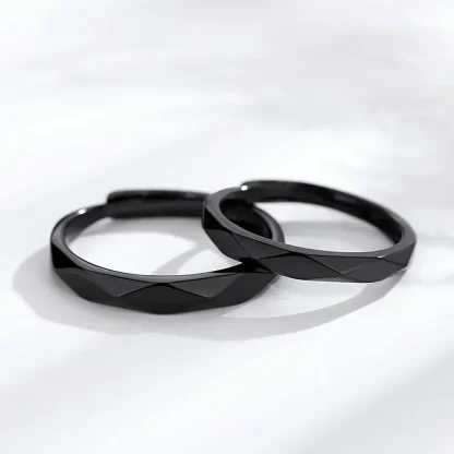 Adjustable Simple Ring with Geometric Design - Image 4