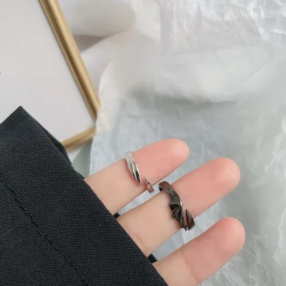 Modern Angel and Devil Couple Ring - Image 5