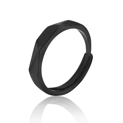 Adjustable Simple Ring with Geometric Design - Image 10