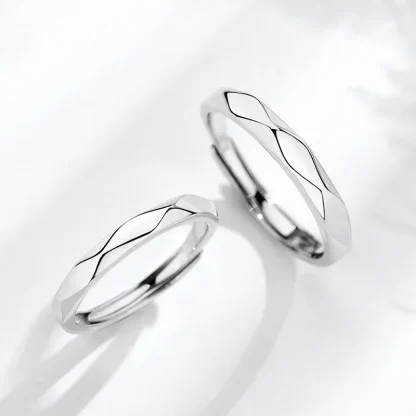 Adjustable Simple Ring with Geometric Design - Image 5
