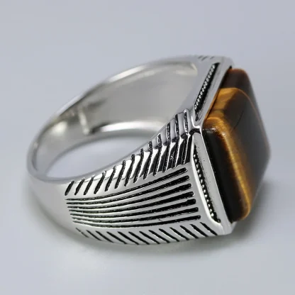 Signet Ring with Luxury Stone-like Design - Image 9