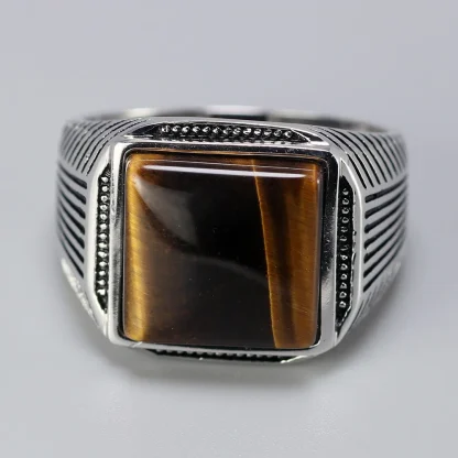 Signet Ring with Luxury Stone-like Design - Image 7