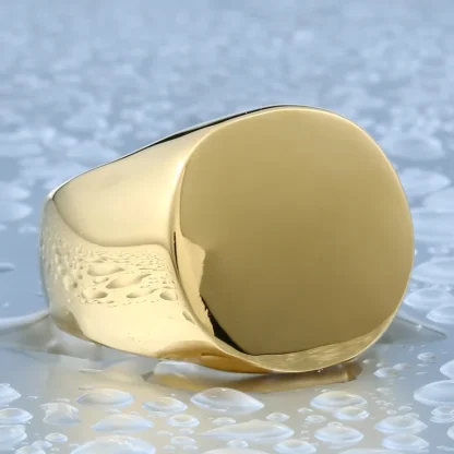 Luxury Signet Ring with Gemstone-like Decor - Image 12