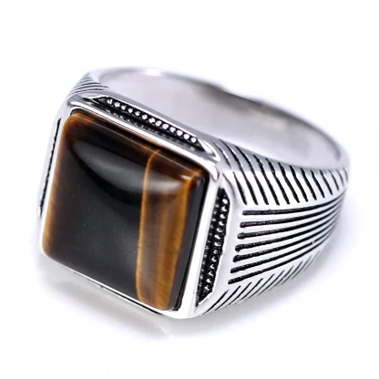Signet Ring with Luxury Stone-like Design