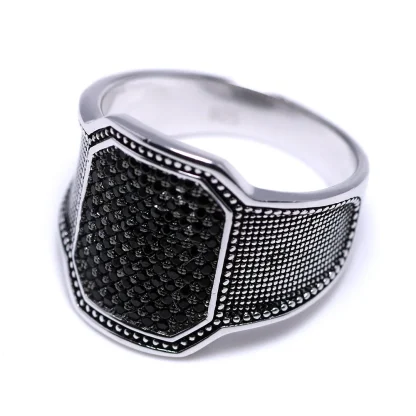 Retro Luxury Men's Signet Ring - Image 7