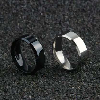 Sleek Shiny Simple Men's Ring