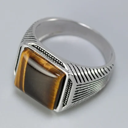 Signet Ring with Luxury Stone-like Design - Image 3