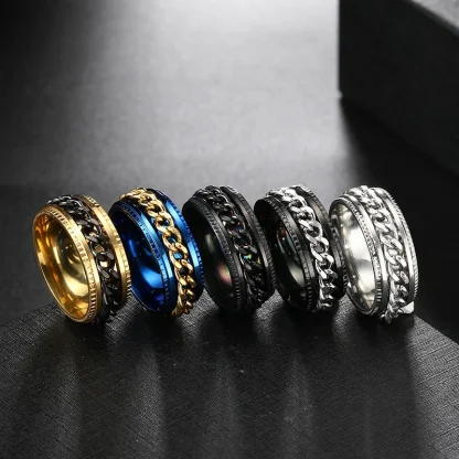 Rotatable Ring with Chain Design - Image 9