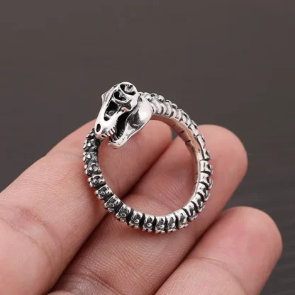 Creative Ring with Dinosaur Bone Design - Image 3