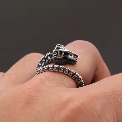 Creative Ring with Dinosaur Bone Design - Image 5