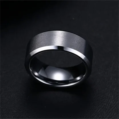 Sleek Shiny Simple Men's Ring - Image 4