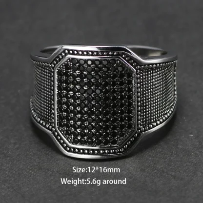 Retro Luxury Men's Signet Ring - Image 3