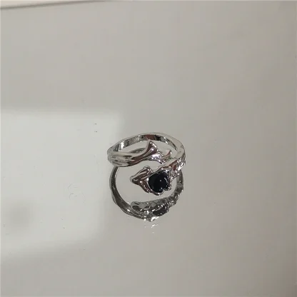 Gothic Style Ring with Heart Shape Design - Image 6