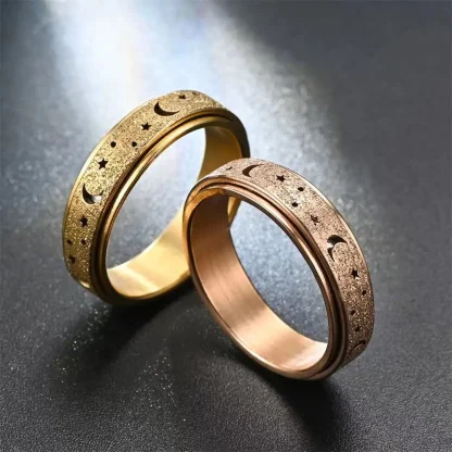 Fidget Ring with Star and Moon Design - Image 5
