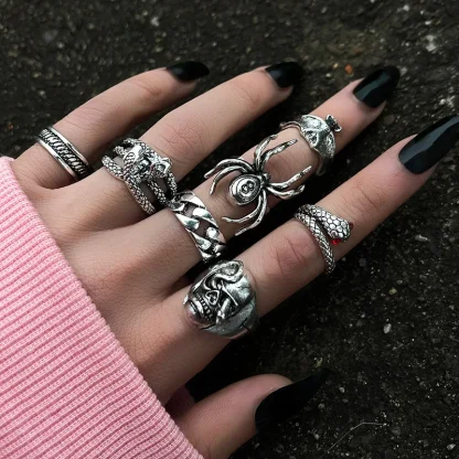Gothic Style Ring Set for Men - Image 10