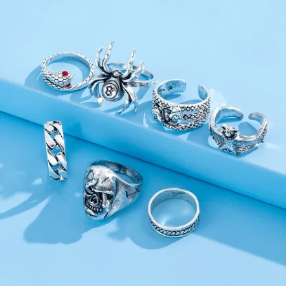 Gothic Style Ring Set for Men - Image 7