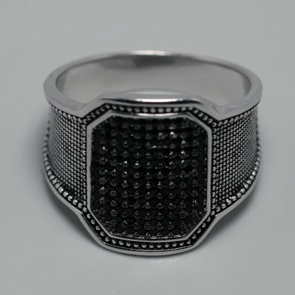 Retro Luxury Men's Signet Ring - Image 8