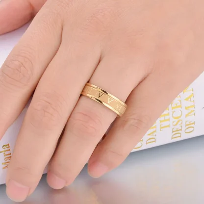 Classic Ring with Roman Number Design - Image 3