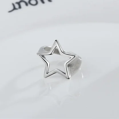 Hollow Out Ring with Star Shape Design - Image 4