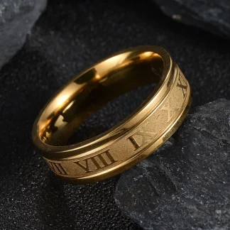 Classic Ring with Roman Number Design