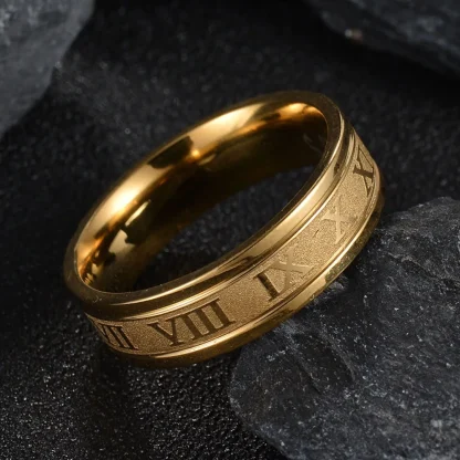 Classic Ring with Roman Number Design