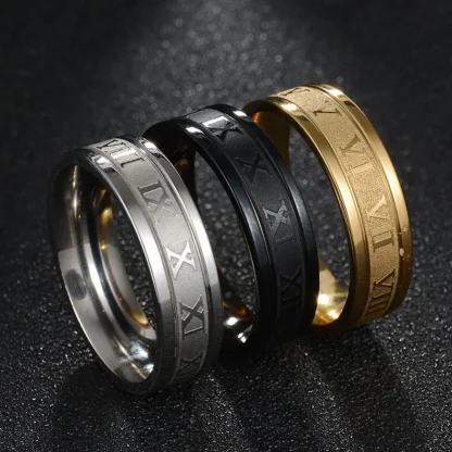 Classic Ring with Roman Number Design - Image 2