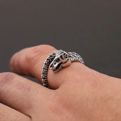 Creative Ring with Dinosaur Bone Design - Image 8