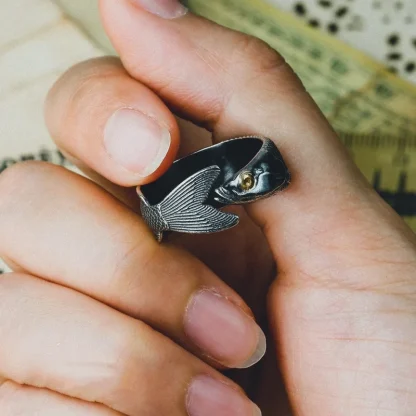 Creative Fish Ring with Adjustable Design - Image 5
