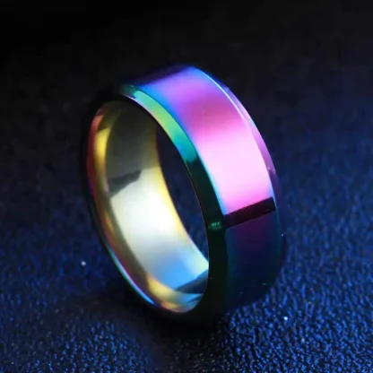 Sleek Shiny Simple Men's Ring - Image 8