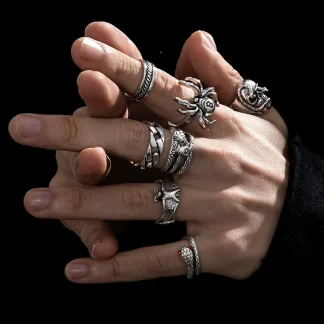 Gothic Style Ring Set for Men