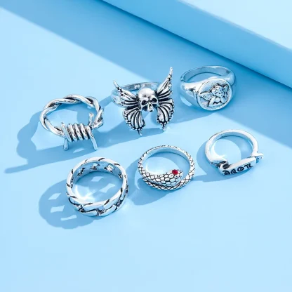 Gothic Style Ring Set for Men - Image 9