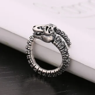 Creative Ring with Dinosaur Bone Design