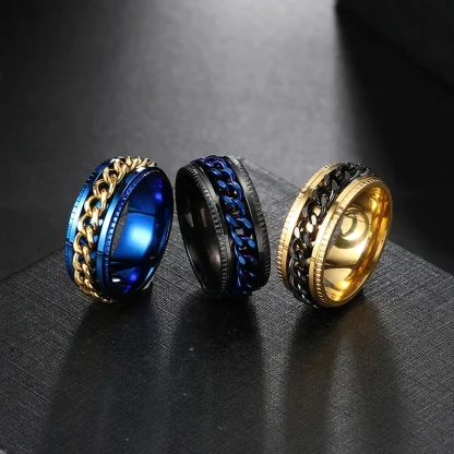 Rotatable Ring with Chain Design - Image 10