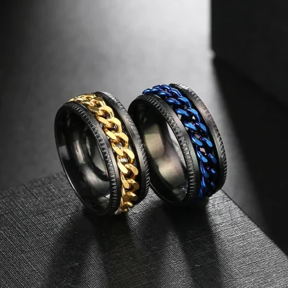 Rotatable Ring with Chain Design - Image 8
