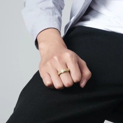 Fidget Ring with Star and Moon Design - Image 3