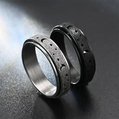 Fidget Ring with Star and Moon Design - Image 4